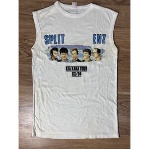 Vintage Band T Shirt Split Enz 1983 84 Kia Kaha Tour Size Small Sleeveless